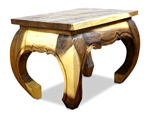 livasia Opiumtisch aus Suar-Holz, Beistelltisch, Couchtisch, Nachttisch, Massivholz Möbel von livasia