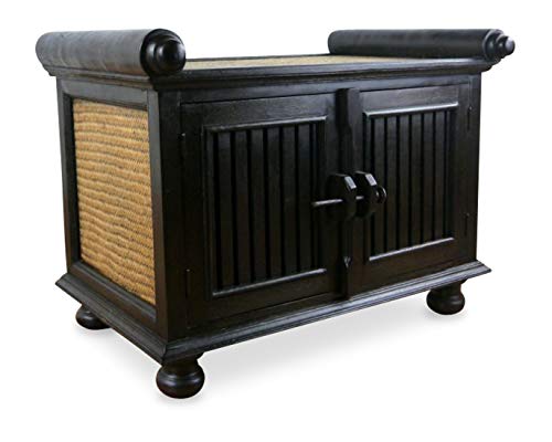 livasia Rattansideboard TV-Bank HiFi-Sideboard asiatische Phono Möbel Sitzbank (klein) von livasia