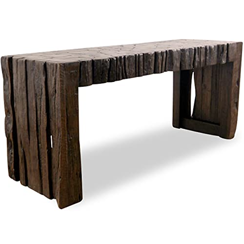 livasia Sitzbank Teakholzbank Holzbank, Beistelltisch (Handarbeit) (90x31cm) von livasia