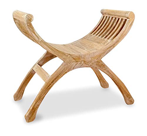 livasia Sitzhocker, Hocker aus Teakholz, Gartenhocker, Wintergarten Möbel, aus Java (Indonesien) von livasia
