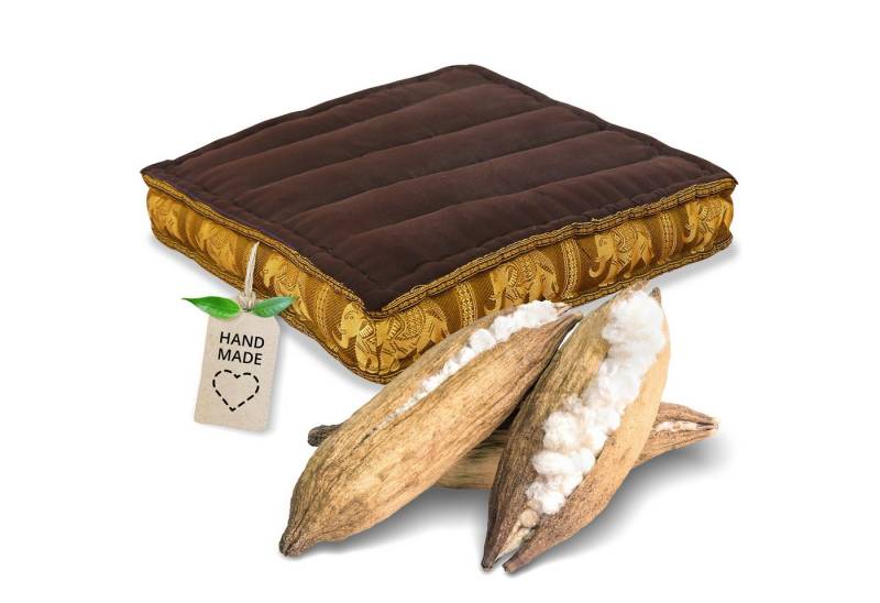 livasia Sitzkissen Bodensitzkissen (Deluxe) vegan und handgefertigt, 50x50x10cm, Kapok von livasia
