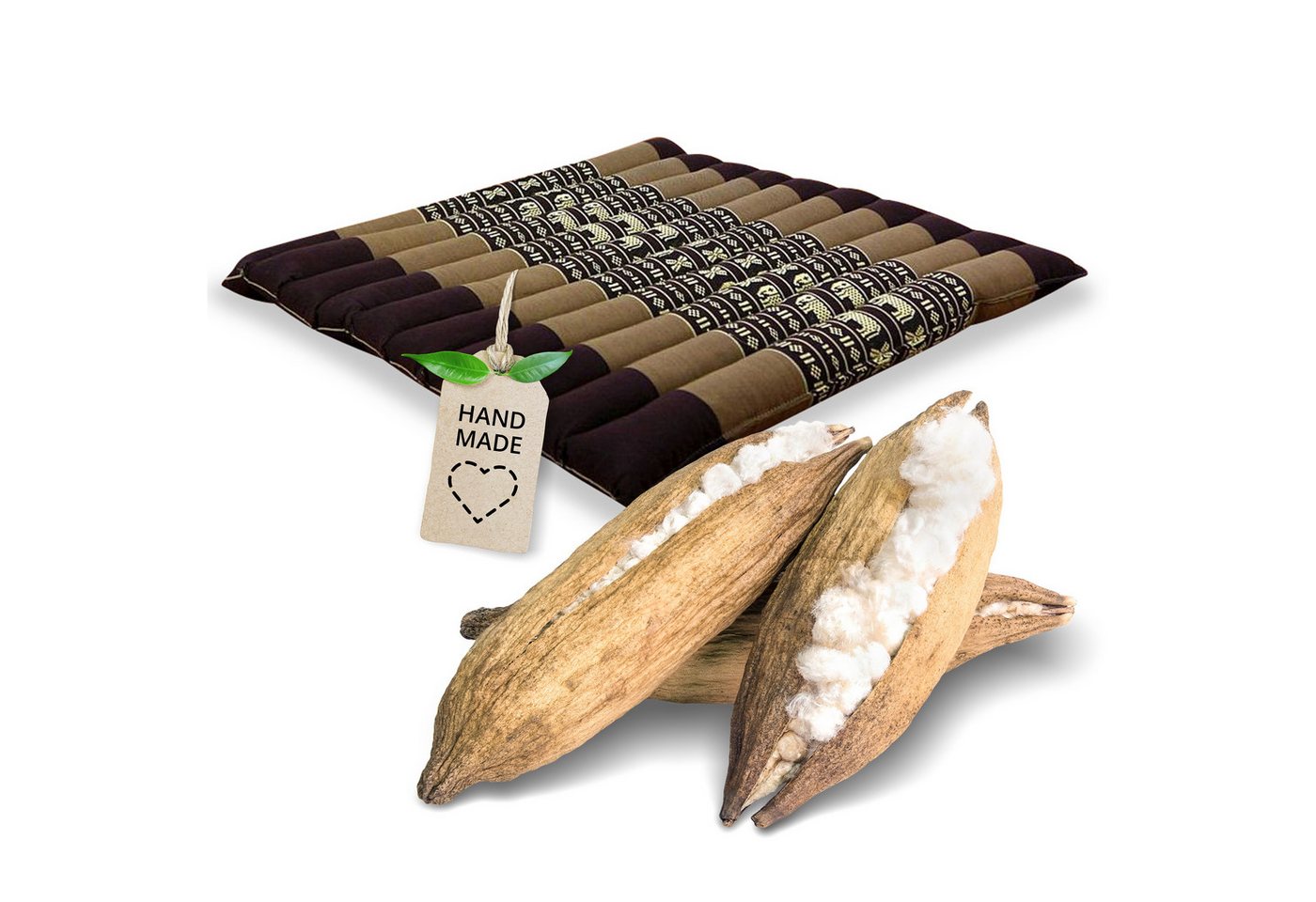 livasia Sitzkissen Steppkissen 50 cm, vegan und handgefertigt, 50x50x4,5cm, Kapok livasia Sitzkissen Steppkissen 50 cm, vegan und handgefertigt, 50x50x4,5cm, Kapok von livasia
