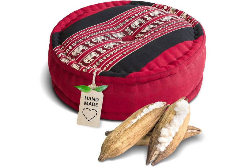 livasia Sitzkissen Zafukissen groß (Classic) vegan und handgefertigt, 38x14cm, Kapok von livasia