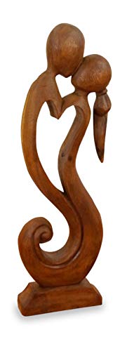 livasia Skulptur der Liebe und Geborgenheit, Holzfigur, Statue, Liebespaar, Dekofigur, (Handarbeit) von livasia