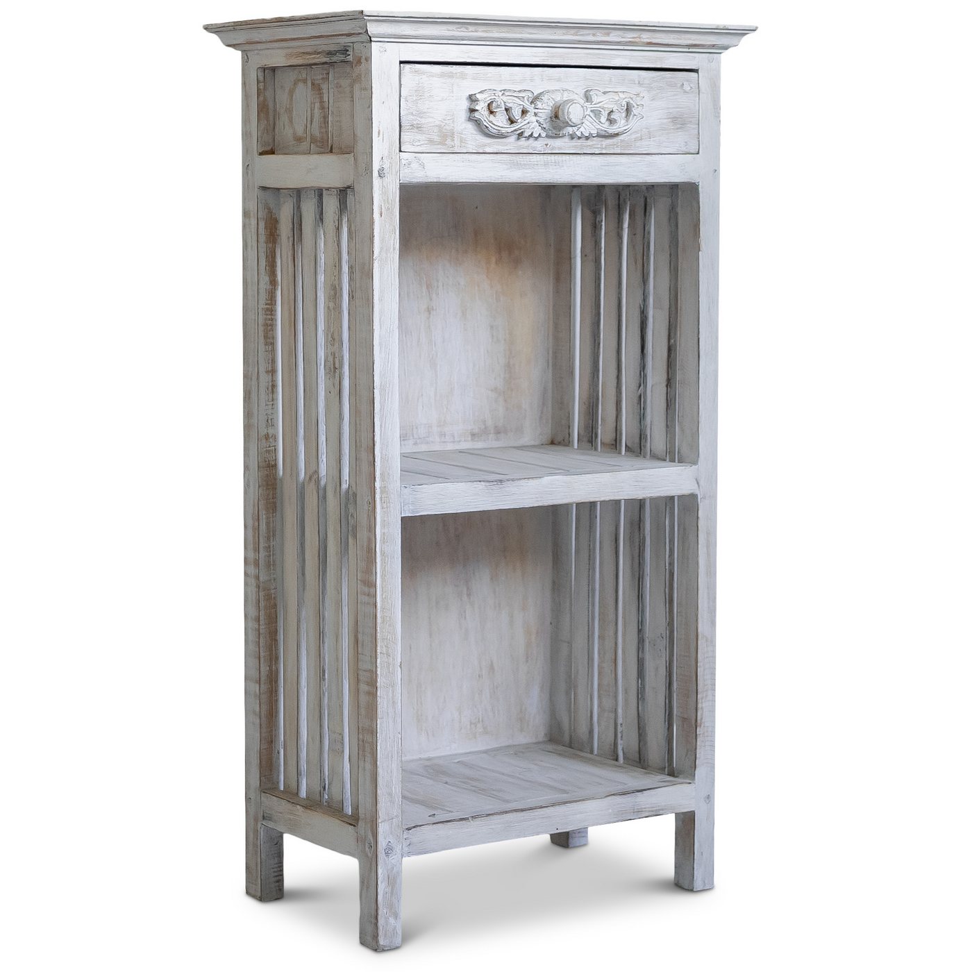 livasia Standregal livasia Standregal aus Bali, kleines Regal mit Schublade, 33x49x90cm livasia Standregal livasia Standregal aus Bali, kleines Regal mit Schublade, 33x49x90cm von livasia