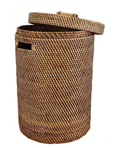 livasia Wäschekorb aus Bambus, Wäschebox, Wäschetonne, Wäschesammler, aus Bali (Handarbeit) von livasia