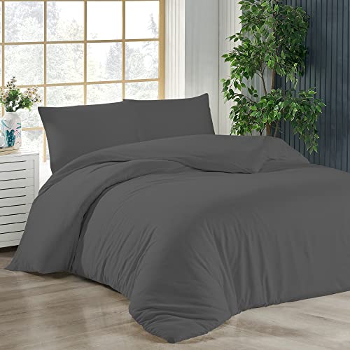 Livessa Bettwäsche 200x220 3teilig Baumwolle - Bettwäsche mit Reißverschluss: Bettbezug 200x220 cm + 2er Set Kissenbezug 40 x 80 cm, Oeko-Tex Zertifiziert, aus%100 Baumwolle Jersey (140 g/qm) von livessa