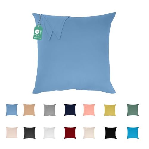 Livessa Kissenbezug 80x80 aus%100 Baumwolle Jersey Stoff - Verdeckter Reißverschluss, Kopfkissenbezug 80x80 cm, Kissenhülle, Ultra weich und atmungsaktiv, Oeko-Tex Zertifiziert Livessa Kissenbezug 80x80 aus%100 Baumwolle Jersey Stoff - Verdeckter Reißverschluss, Kopfkissenbezug 80x80 cm, Kissenhülle, Ultra weich und atmungsaktiv, Oeko-Tex Zertifiziert von livessa