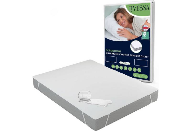 Matratzenschoner Matratzenauflage -Matratzenschutz - Matratzenschutzbezug livessa, 100% wasserdicht,Milbenresistent, Atmungsaktiv,Fleckenschutz von livessa