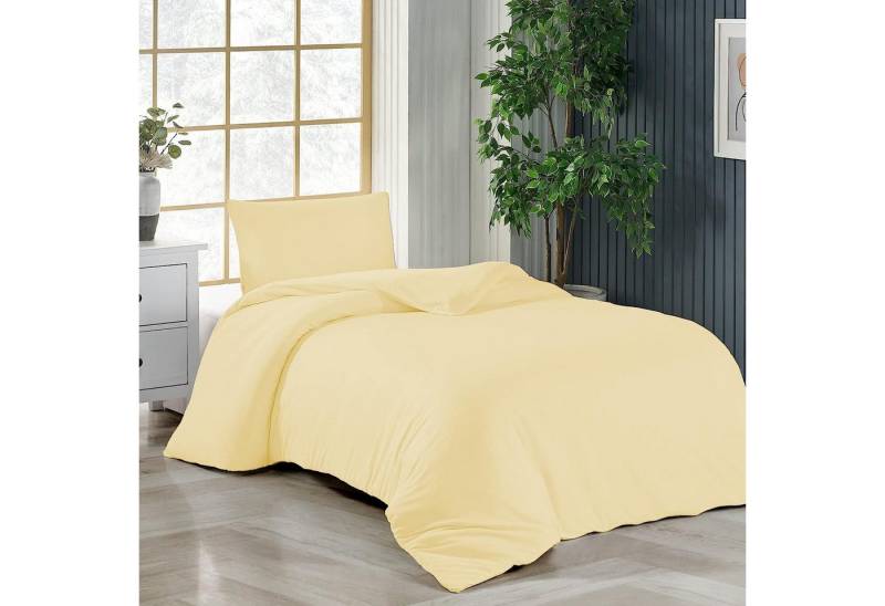 livessa Bettwäsche Bettwäsche Baumwolle 13 Farbe, 2 teilig, % 100 Baumwolle Jersey(140 g/qm) - Bettbezug + Kissenbezug von livessa