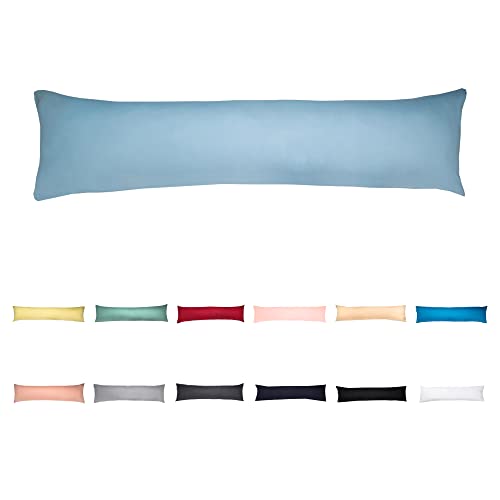 livessa Seitenschläferkissen mit Bezug 40 x 145 cm -Schwangerschaftskissen/Pregnancy Pillow/Stillkissen mit Kissenbezug aus%100 Baumwolle, Verdeckter Reißverschluss an der Langen Seite von livessa