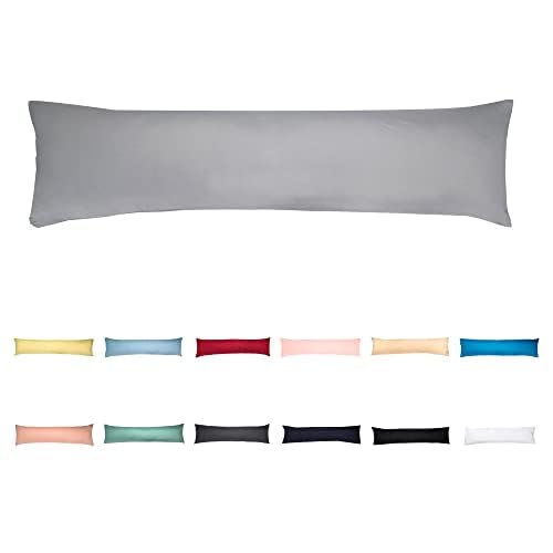 livessa Seitenschläferkissen mit Bezug 40 x 145 cm -Schwangerschaftskissen/Pregnancy Pillow/Stillkissen mit Kissenbezug aus%100 Baumwolle, Verdeckter Reißverschluss an der Langen Seite von livessa