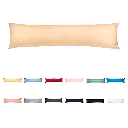 livessa Seitenschläferkissen mit Bezug 40 x 145 cm -Schwangerschaftskissen/Pregnancy Pillow/Stillkissen mit Kissenbezug aus%100 Baumwolle, Verdeckter Reißverschluss an der Langen Seite von livessa