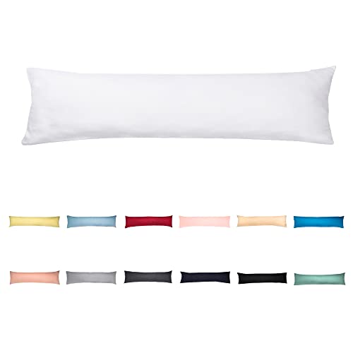 livessa Seitenschläferkissen mit Bezug 40 x 145 cm -Schwangerschaftskissen/Pregnancy Pillow/Stillkissen mit Kissenbezug aus%100 Baumwolle, Verdeckter Reißverschluss an der Langen Seite von livessa