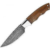 Custom Handmade 1095 Damast-stahl Messer Mit Fester Klinge Und Lederscheide | Griff Aus Walnussholz von livewithanedge