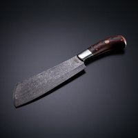 Handgefertigtes Allzweckmesser Mit Fester Klinge Aus 1095 Damast-stahl Lederscheide | G10-Griff von livewithanedge