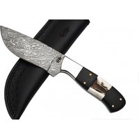 Handgefertigtes Cowboy-Messer Mit Fester Klinge Aus 1095 Damaststahl | Hirsch/G10-Griff von livewithanedge