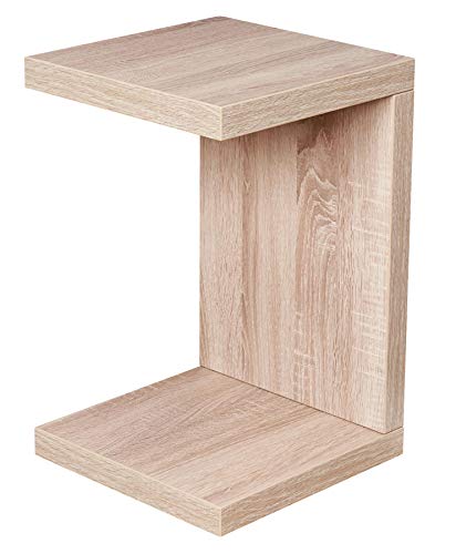 levandeo Beistelltisch Coco Sonoma Eiche sägerau 32x32cm Höhe 50cm Keine Montage fest verleimt Holz Couchtisch Tisch Sofatisch von levandeo