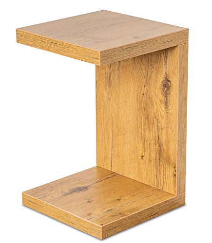 levandeo Couchtisch Coco Holz 32x32x50cm Wildeiche Eiche Tisch Beistelltisch Deko Sofatisch Ablage Keine Montage Fest Verleimt von levandeo