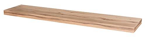 Wandboard Bobby Kernbuche Dekor 100cm Deutsche Herstellung Schablone und Schrauben Wandregal Regal Wandbord von levandeo