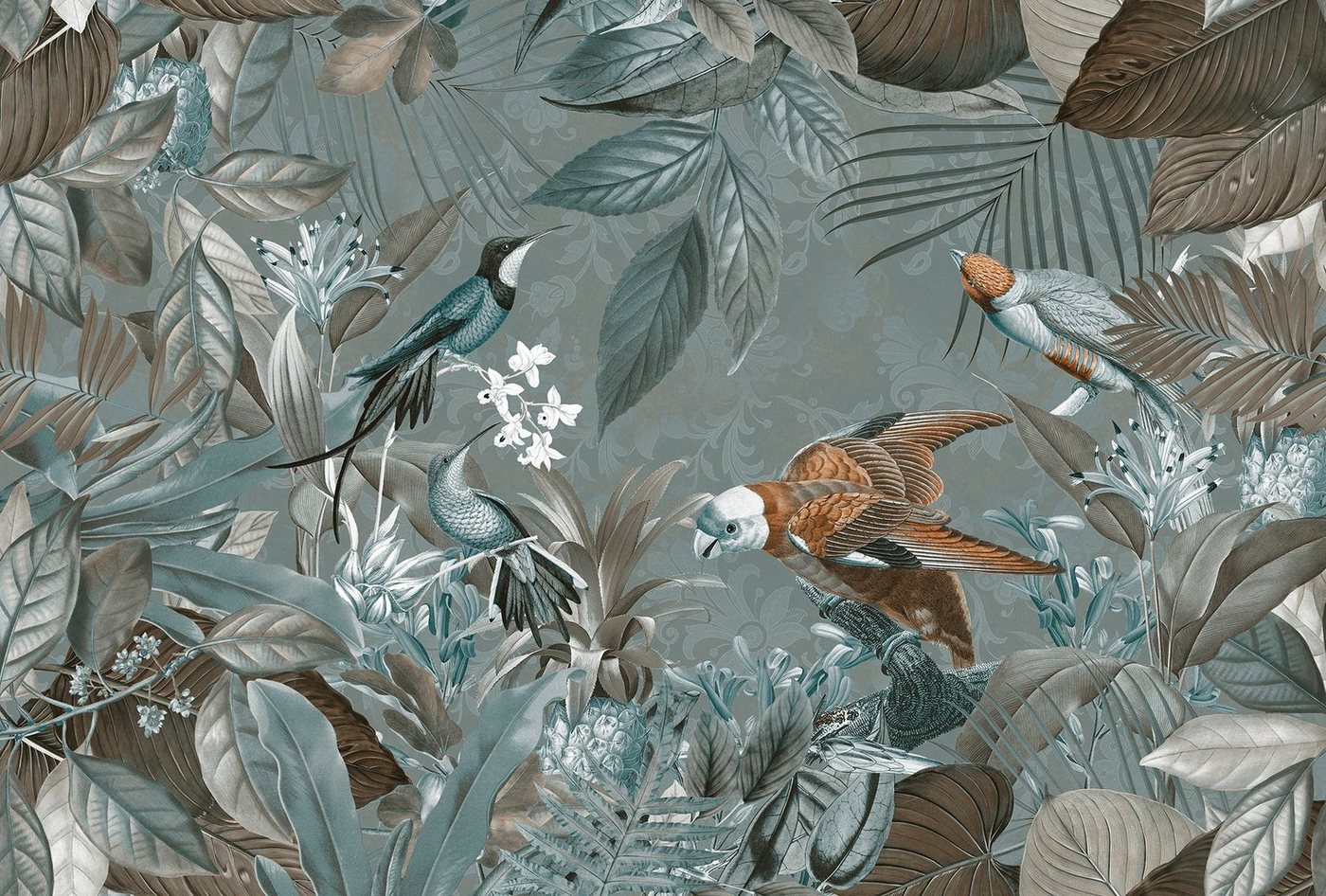 living walls Fototapete ARTist Tropical Jungle, (Set, 4 St), Vlies, Wand, Schräge von living walls