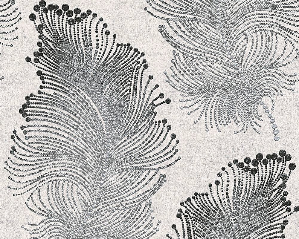 living walls Vliestapete Bohemian Burlesque, Boho Tapete Natur Metallic Schwarz Weiß von living walls