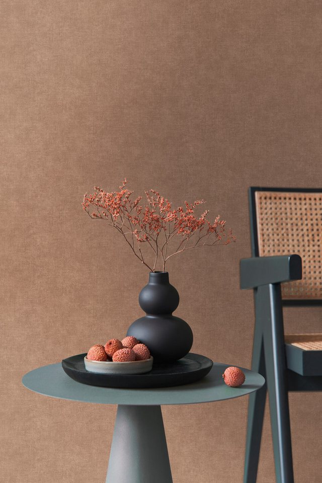 living walls Vliestapete Smart Surfaces einfarbige Tapete Unitapete Struktur-Optik Landhaus, strukturiert, matt, (1 St), Vliestapete Textil-Optik für Schlafzimmer Küche Wohnzimmer Uni Design von living walls