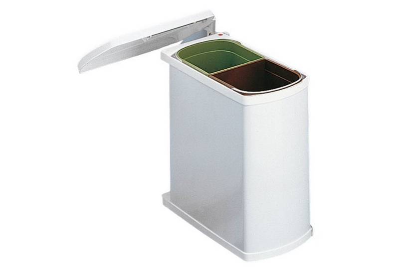 livingpoint24 Einbaumülleimer Hailo Mülleimer Küche, Einbau ab 45cm Schrank, 2-fach Mülltrennung von livingpoint24