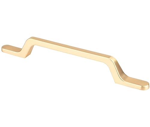 livingpoint24 Möbelgriff BA 128 mm Küchengriff Messing matt Türgriff goldfarbig *8025 von livingpoint24