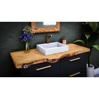 Waschtischplatte Aus Einem Stück Eiche Baumkante Rustikal/Tischplatte Massivholzplatte Waschtisch Massivholz Couchtischplatte Naturkante Waschtischplatte Aus Einem Stück Eiche Baumkante Rustikal/Tischplatte Massivholzplatte Waschtisch Massivholz Couchtischplatte Naturkante von livinoak