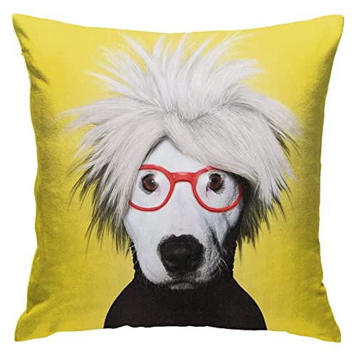 Kissenbezug Hund Pop-Art Kissen Fall Süße Werfen Sie Kissenbezüge Luxus Kissenhülle Für Patio Couch Zimmer Auto von lixinxianjunshishangmaoyouxianzerengongsi1