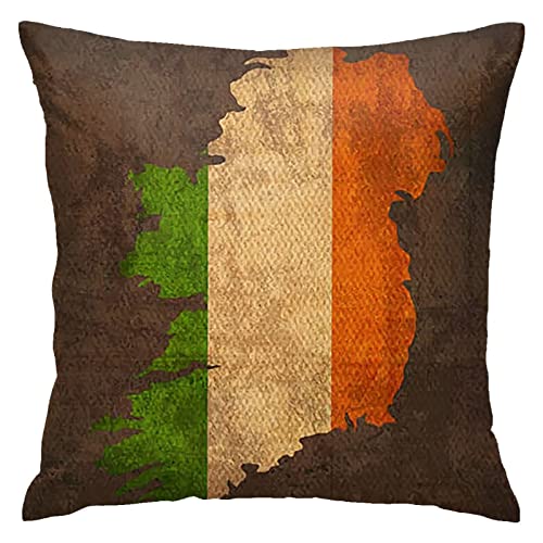 Kissenbezug Karte Von Irland Mit Flaggenkunst Kissen Fall Individualität Kissenbezüge Modern Wurfkissenbezug Für Outdoor Couch Zimmer Balkon von lixinxianjunshishangmaoyouxianzerengongsi1