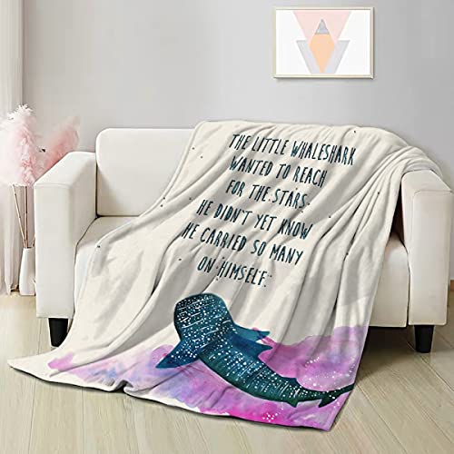 Kuscheldecke Der Kleine Walhai Trug Viele Sterne Wohndecke Für Couch Flauschige Dicke Sofadecke Personalisierte Decke Sofa, Für Sofa, Couch, Einzelbett, 125x150cm von lixinxiantudoumaoyiyouxiangongsi2