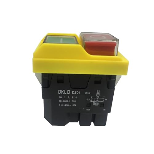 liyuxin66 DKLD DZ04 4-poliger wasserdichter elektromagnetischer Druckschalter EIN/AUS Start/Stopp-Schalter for Schleifmaschine 250 VAC 8 (6) A von liyuxin66