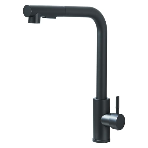 LLFFSSDG Hochdruck Wasserhahn Küche Schwarz, Küchenarmatur Ausziehbar, Armatur Küche 360° Schwenkbar, Spültischarmatur mit Brause Zwei Wasserstrahlarten, Mischbatterie Küche Edelstahl LLFFSSDG Hochdruck Wasserhahn Küche Schwarz, Küchenarmatur Ausziehbar, Armatur Küche 360° Schwenkbar, Spültischarmatur mit Brause Zwei Wasserstrahlarten, Mischbatterie Küche Edelstahl von llffssdg