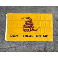 Vintage Gadsden Flagge 3' X 5' Ft Don'tread On Me Flag Große Schlange Banner American Home Decor Wandbehang Wandaufhänger Patriotisch von lloydstreasures