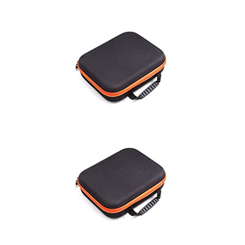 lmoikesz 2 Stück Werkzeugtasche Ox Tuch leerer Speicherbohrer Organizer Reißverschluss mit Reißverschluss Tragetasche wiederverwendbare Außenschutzkoffer,Schwarz & Orange,S(26 * 22 * 7.5cm) von lmoikesz