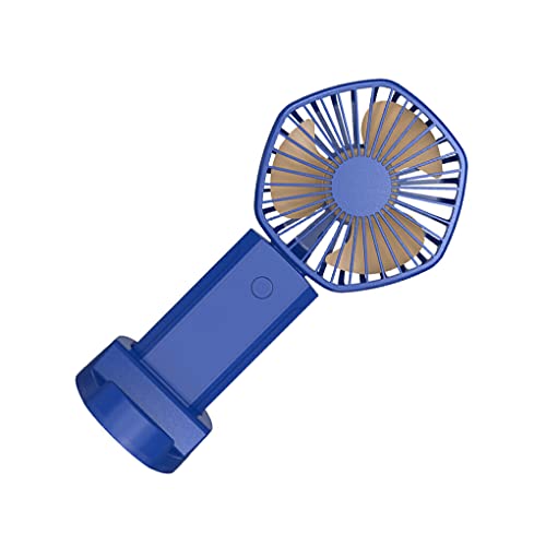 lmoikesz Handheld Lüfter, Lüfter, USB wiederaufladbar, Desktop Wimpernventilador, starker Wind, Luftkühler für Studentenbüro, Blau von lmoikesz