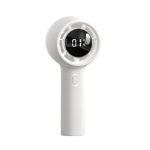 lmoikesz Handventilator mit verstecktem und dreiphasigem Hochgeschwindigkeitsmotor, ABS Halbleiterkühlung, USB, tragbar für den Außenbereich, 131A weiß von lmoikesz