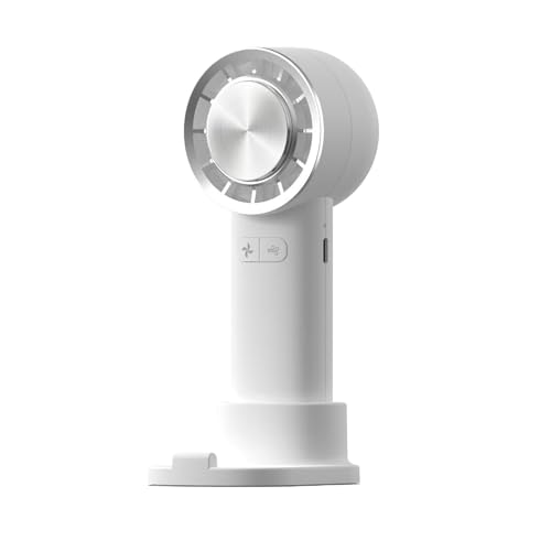 lmoikesz Handventilator mit verstecktem und dreiphasigem Hochgeschwindigkeitsmotor, ABS Halbleiterkühlung, USB, tragbar für den Außenbereich, 133 weiß von lmoikesz