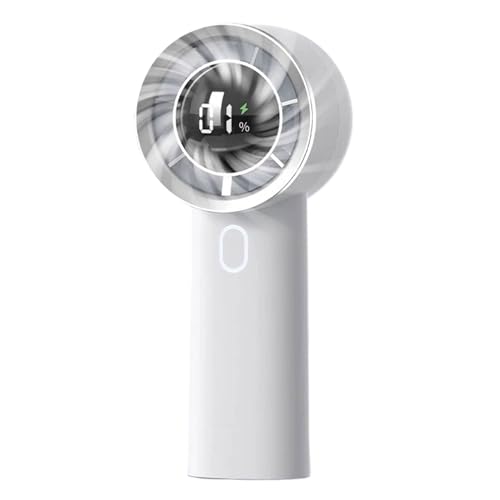 lmoikesz Kühlender Tischventilator, leistungsstarker bürstenloser Motor, geräuscharm und Starke Windkraft, ABS, Lange Akkulaufzeit, wiederaufladbar über USB, weiß 130 von lmoikesz