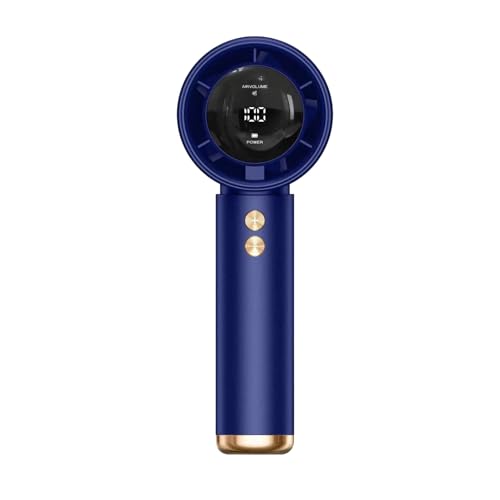 lmoikesz Mini Lüfter mit LED Power Digitalanzeige, geräuscharm und mit hohem Nennwert, tragbarer ABS Kühler, Heimluft, einstellbare Windkraft, Blau, 3000mA von lmoikesz