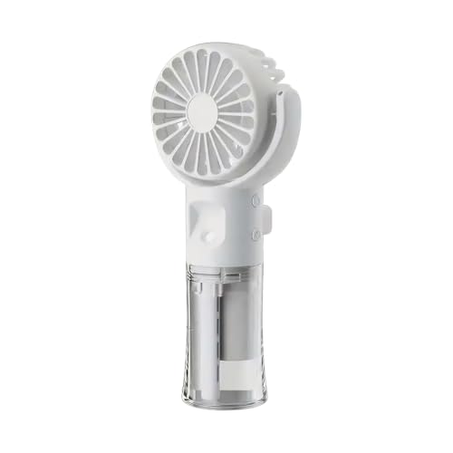 lmoikesz Tragbarer Luftbefeuchterlüfter mit 4 Gang Windgeschwindigkeitsregelung, geräuscharmer Sprüh/Lüfter, integrierte Wasserversorgung, kühlerer Handventilator, Weiß von lmoikesz