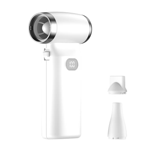 lmoikesz Tragbarer Mini Handventilator mit 110.000 U/min Motor und LED Digitalanzeige Technologie für den Außenbereich, starker Wind, ForTurbo, Weiß lmoikesz Tragbarer Mini Handventilator mit 110.000 U/min Motor und LED Digitalanzeige Technologie für den Außenbereich, starker Wind, ForTurbo, Weiß von lmoikesz