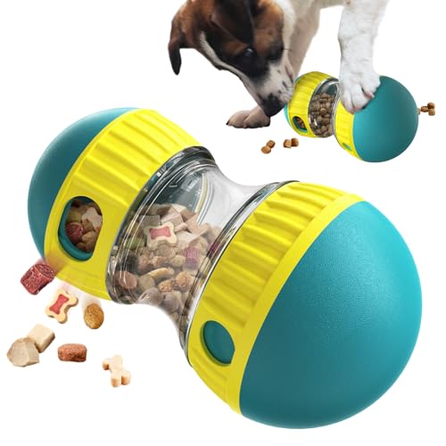 lnuvoven Topple-Belohnungsspielzeug für Hunde, Spielball mit Futterverteiler, interaktiv, Puzzlespielzeug, Beschäftigungsspielzeug, Verlangsamter Fresser von lnuvoven