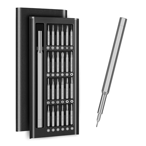 24 in 1 Mini Schraubenzieher Set,Schraubendreher Set,Feinmechaniker Schraubendreher Set,Feinmechaniker Werkzeug Set,Screwdriver Set,Brillen Schraubenzieher,Präzisionsschraubendreher,Werkzeugset Klein von loacuony