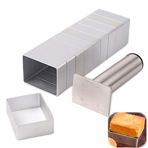 LoBake Rechteckige Form Aluminium Ananas Kuchen Form Edelstahl Pressstempel Mondkuchen Form Fondant Keks Formen DIY von lobake