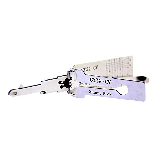 loboo LiShi 2 in 1 Schlüssel Reader Auto Tools cy24-cv Lock Pick Set und Decoder KFZ Schlüssel Decoder Locksmith Werkzeug für Chrysler von loboo