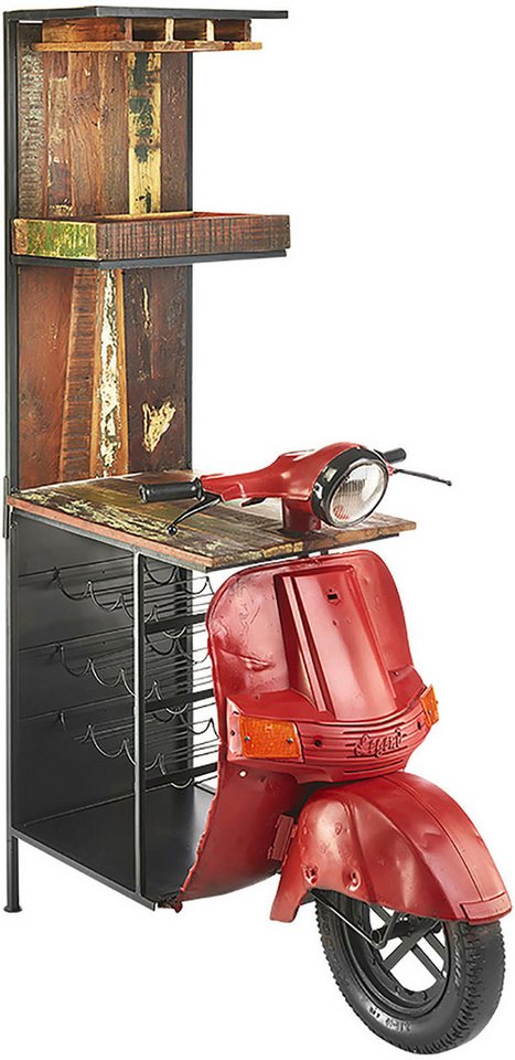 locker Dekoobjekt Regal SCOOTER ROSSO im Vintagestil (1 St) von locker