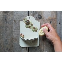 Geschirr Seife in Weiß Mit Boletus Edulis Pilzen Und Moos - Wandmontiert Steinzeug von lofficina